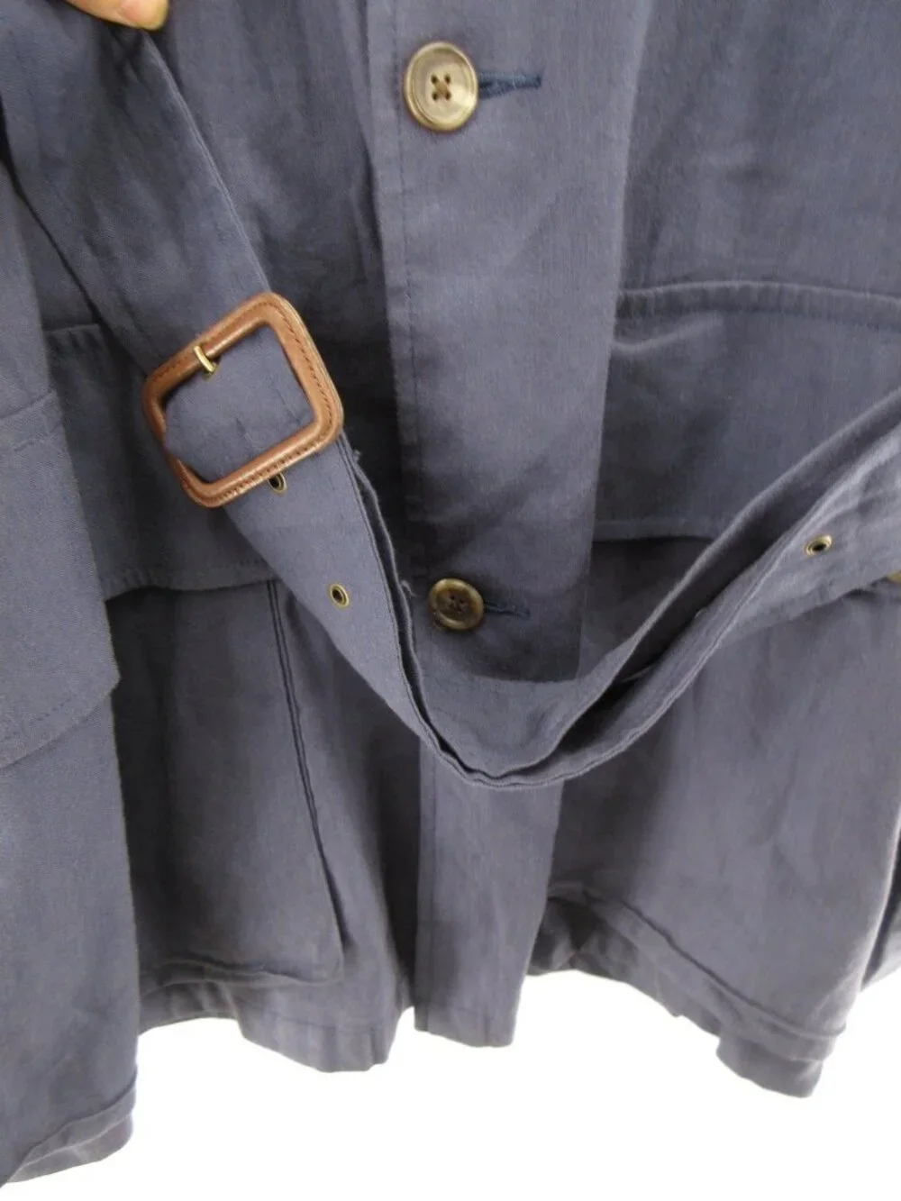 VTG Polo Ralph Lauren Jacket XL Linen Safari Coat Field Belted 90s